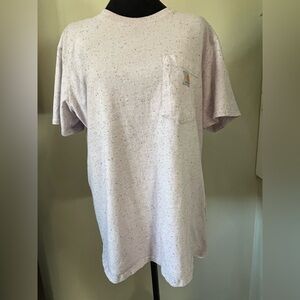 Carhartt Men's Short Sleeve Loose Fit Heavyweight Pocket T-Shirt Size L Lavender